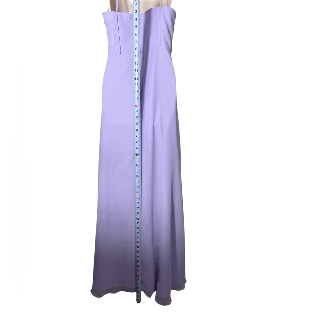 Azazie Mady purple chiffon women maxi Dress size A8 - Picture 12 of 16